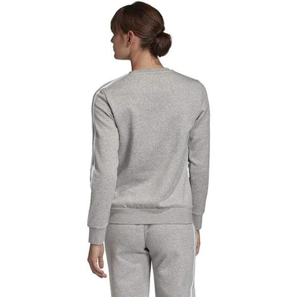 New Adidas Women's Essentials 3-Stripe Fleece Sweatshirt, Color: Grey, Size: XS - Picture 3 of 3